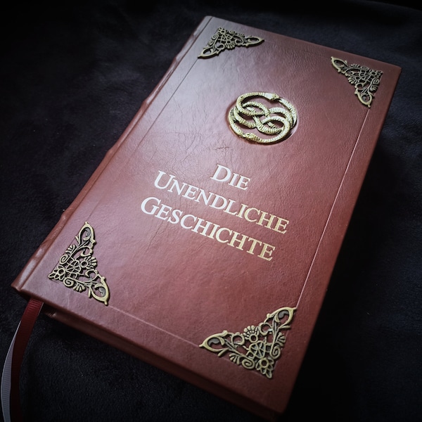 Die Unendliche Geschichte der Lederbindung buch, Die Unendliche Geschichte Lederbezug, Unendliche Geschichte-Cosplay, Metal Auryn