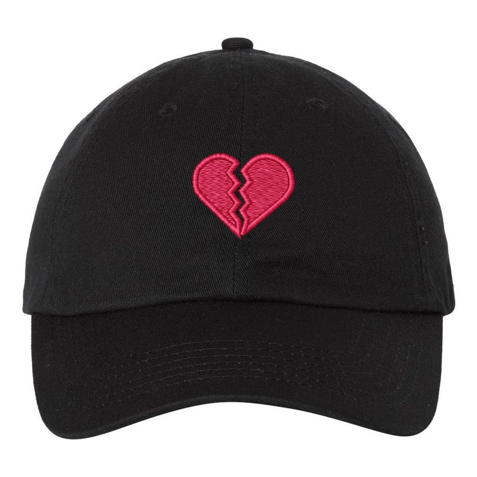 Broken Heart Embroidered Baseball Cap Dad Hat Adjustable | Etsy