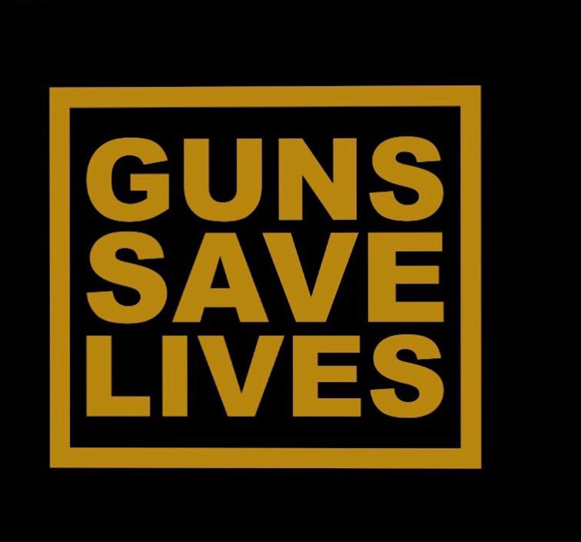 Guns save lives gun owners decal window bumper sticker Etsy