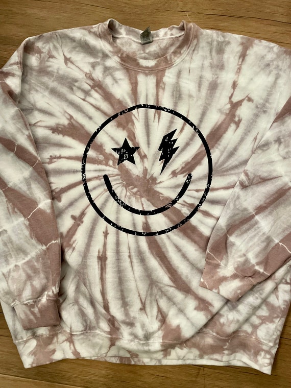 distressed tie dye sweatshirt