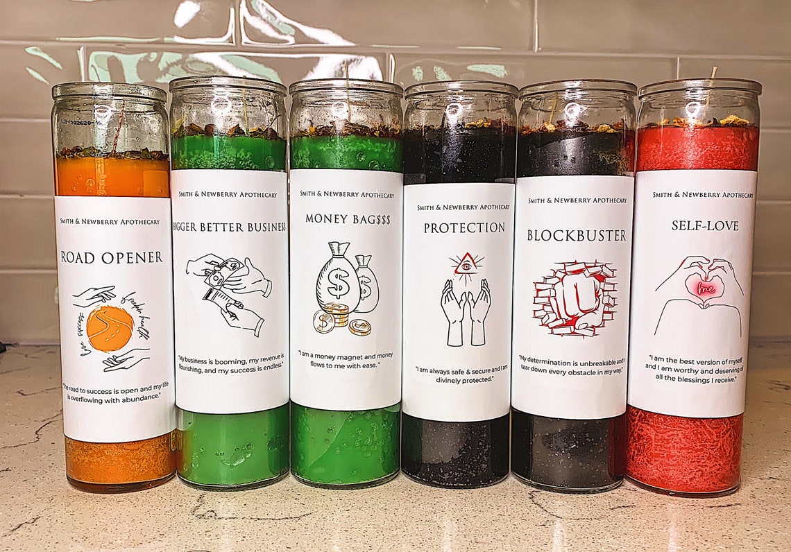 Intention Candles dressed/fixed candles 7day candles spell Etsy