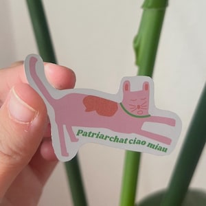 4x Katzen Sticker - Patriarchat ciao miau - cats