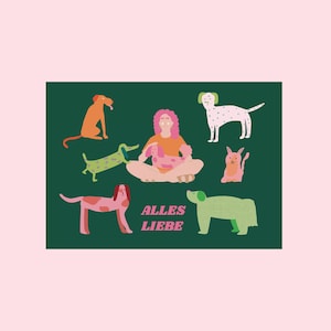Alles Liebe - Geburtstagskarte mit Hunden