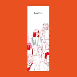 Illustrated bookmark - together
