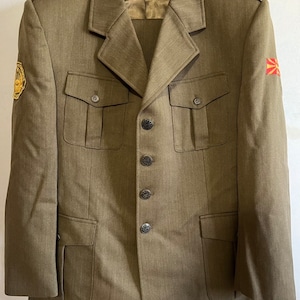 Macedonian army uniform three pieces jacket shirt trousers