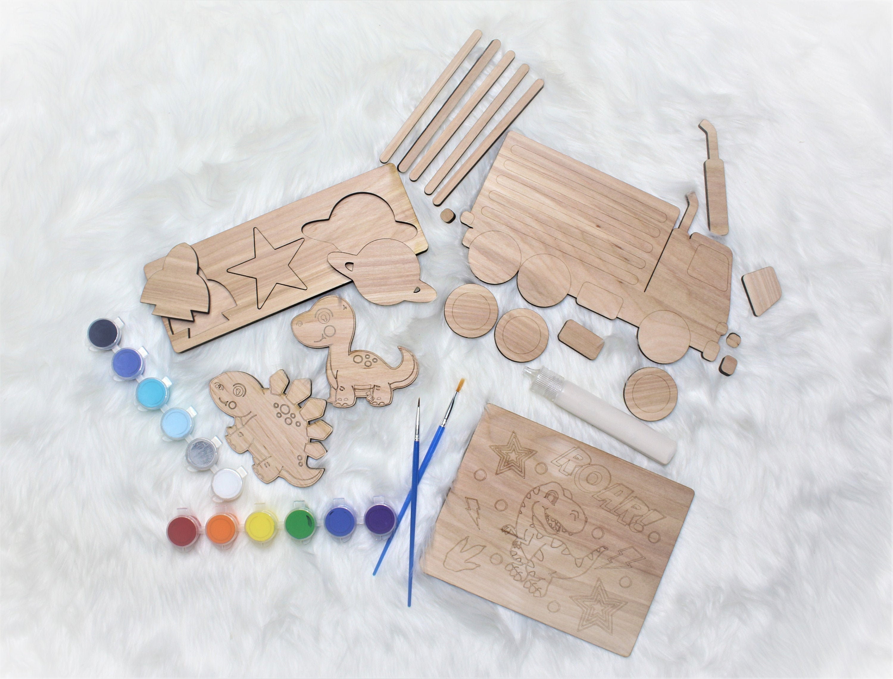 DIY Deluxe Boy Kit DIY Paint Kit Paint Your own Puzzle Etsy