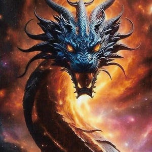 Mondes fantastiques de photo de dragon cracheur de feu féroce