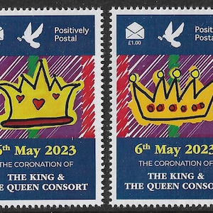 2023 Positively Postal Koronacja Króla i Królowej Małżonki 6 maja 2023 Artistamps x 4 Kopciuszek Faux Postage
