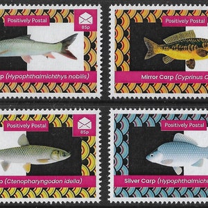 2023 Positively Postal Carp Fish Artistamps x 6 Assepoester Faux Postage