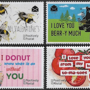 2022 Positive Post Valentinstag Künstleramps x 4 Cinderella Faux Porto
