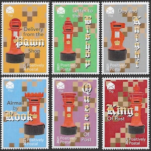 2021 Positiv Post Schach Briefkasten unmontiert mint Künstlerampeln x 6 Cinderella Faux Porto