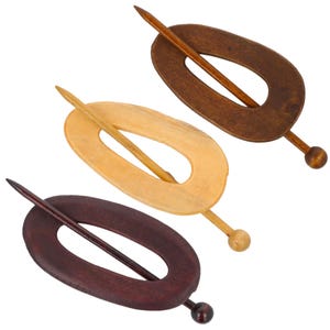 Tuchbrosche Holz Oval 85, 95 mm Brosche Tuchschließe Schalspangen Schalnadel