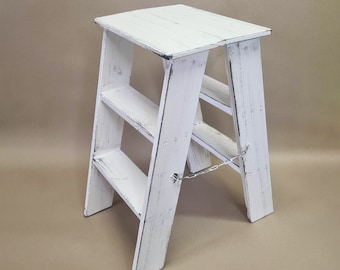 Échelle en bois 60 cm. Escabeau en bois fait à la main, accessoire de photographie, décoration d'escalier, var-2