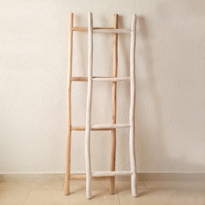 Wooden ladder 150 cm. Wooden Staircase Ladder Step Ladder Shot Ladder Decoration Handmade Towel Rack Clothes Rack Clothes Ladder