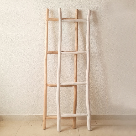 Wooden ladder clothes rack hot sale