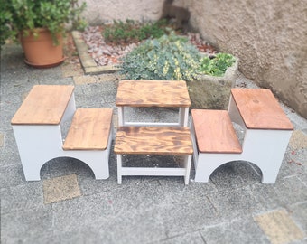 Wooden assembly step, footboard, step, tread, decorative wooden handmade props photo props studio posing accessories