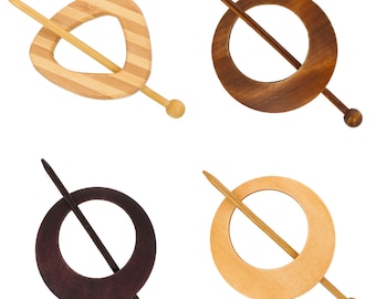 Sjaal broche hout ovaal en hart 80 mm sjaal sluiting sjaal sluiting haar broche sluiting gesp sjaal speld