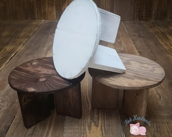 Table, chair, cake stand, handmade props, baby and children's photo props, decorations, baby photography accessories, animal photography