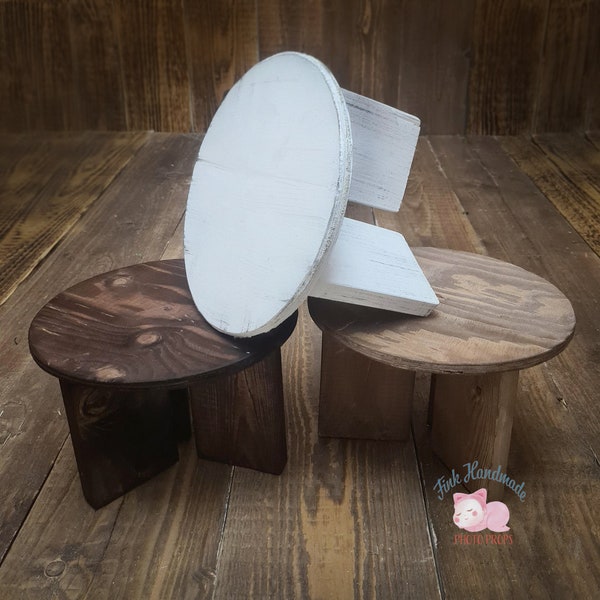 Table, chaise, support à gâteau accessoires faits à la main bébé enfants photo accessoires photo déco déco bébé photographie accessoires photographie animal