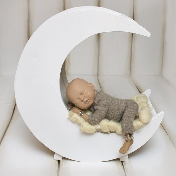 Mondbett, Mond, Halbmond, Bett, Deko Handmade Requisiten Photo Props Baby Kinder Accessoires