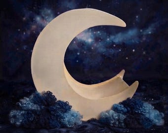 Moon bed, moon, crescent moon, bed, decorative handmade props, photo props, baby and children's accessories