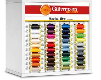 Threads Gütermann Maraflex No. 120, 150 m, thread spool, polyester, sewing thread, industrial quality, 80% stretch, microcore technology, shine