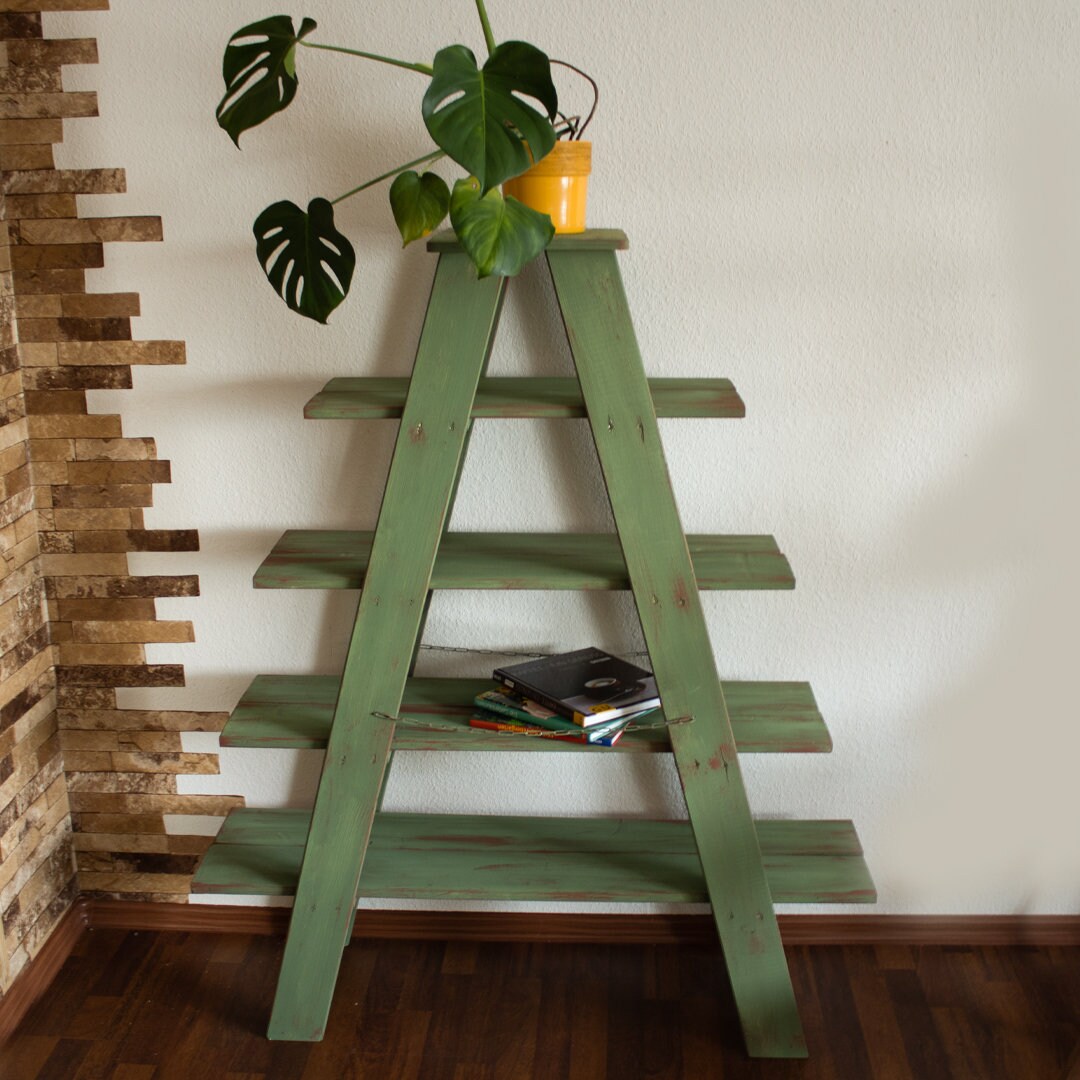 Wooden Ladder Shelf 140 Cm Wooden Ladder Wooden Stairs Ladder Wooden ...