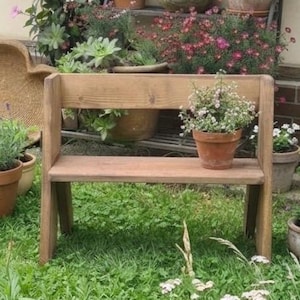 Banc en bois, banc de jardin, siège, banc, banc fleuri, bois décoratif, accessoires faits main, accessoires photo, accessoires de studio