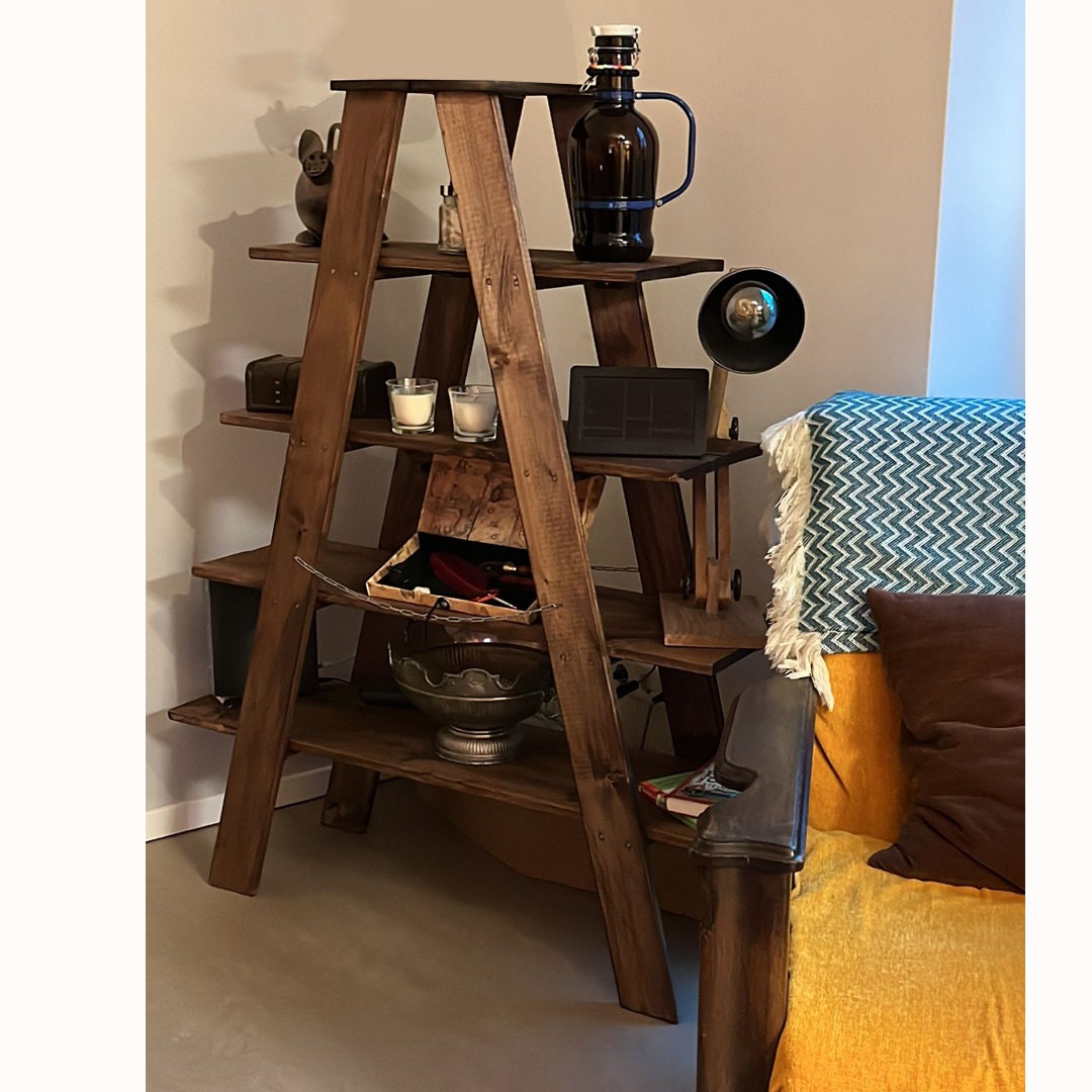 Wooden Ladder Shelf 140 Cm Wooden Ladder Wooden Stairs Ladder Wooden ...