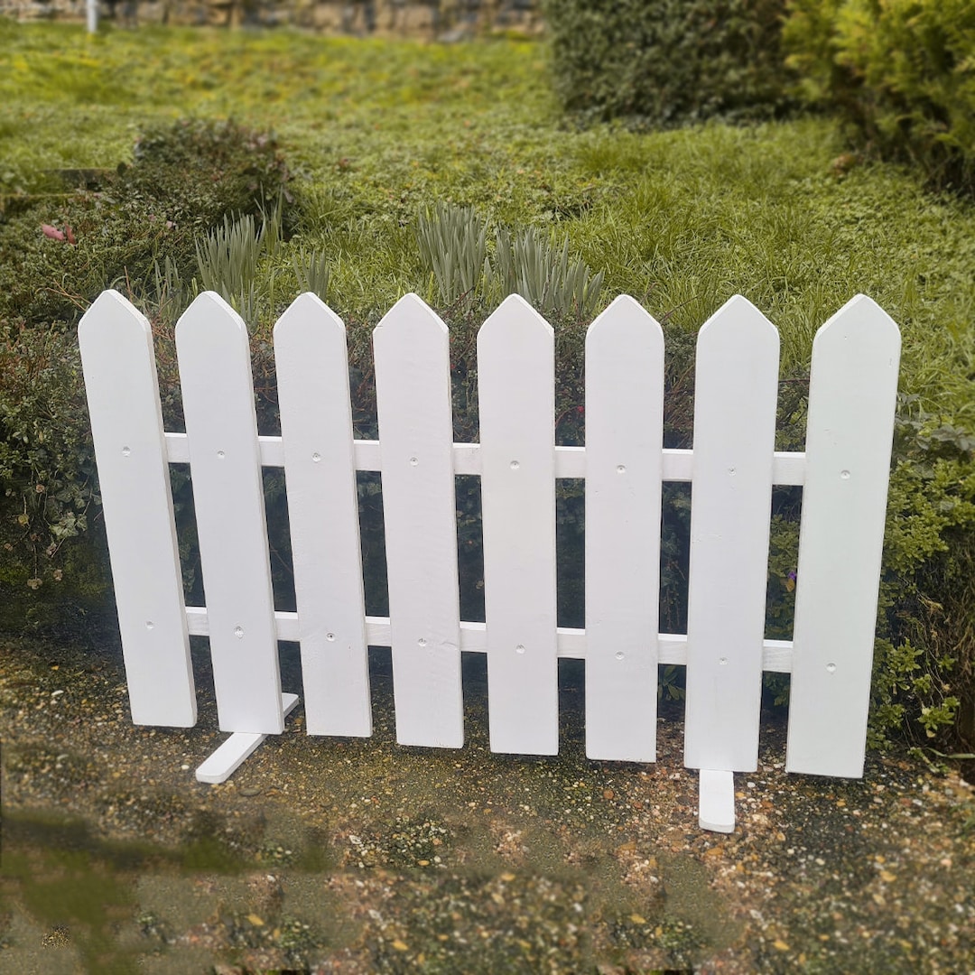 Fence 50 X 100 Cm. Picket Fence Fencing Barrier Decoration Wooden