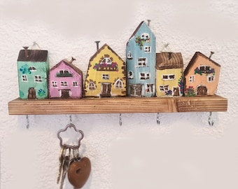 Key Rack Wooden Key Rack Key Holder Wall