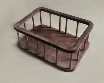 Children's bed, crib, bed, sleeping berth, baby bed, children's playpen, decorative wood, handmade props, photo props, studio posing accessories