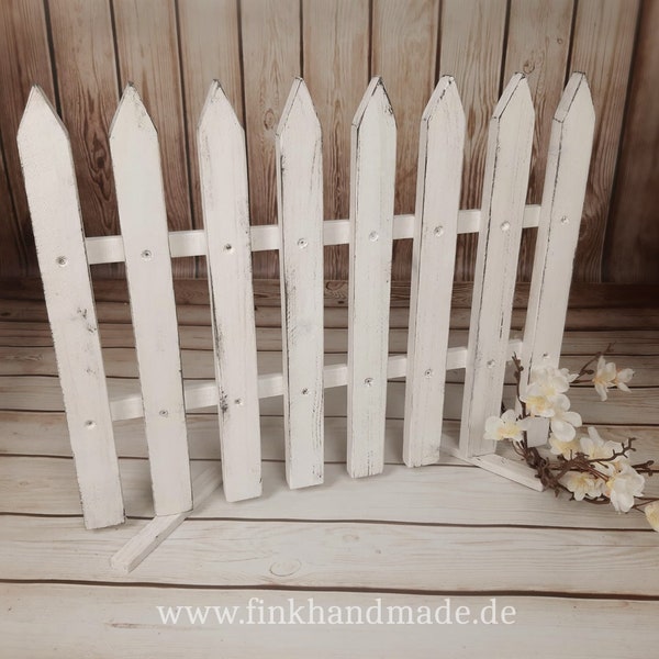 Holz Zaun H 40 x L 50 cm.  Bauplanke Lattenzaun Einzäunung Handmade Requisiten Baby Kinder Photo Foto Props Deko Babyfotografie Accessoires