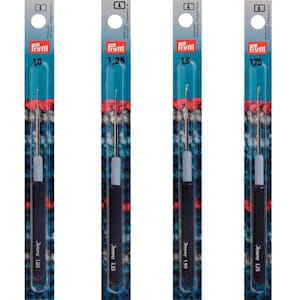 Prym Crochet Hook with Plastic Handle 1.0 to 1.75mm Needle Knitting Rod Knitting Crochet Tool