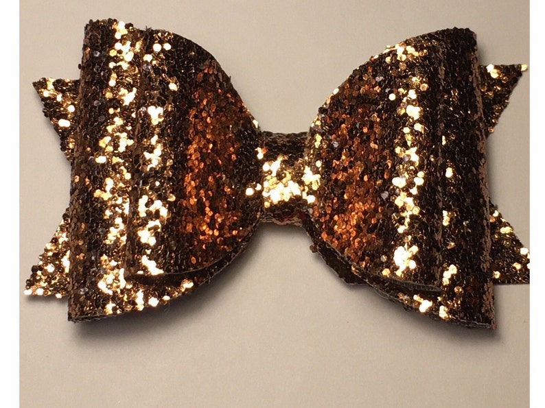 Brown Glitter Bow