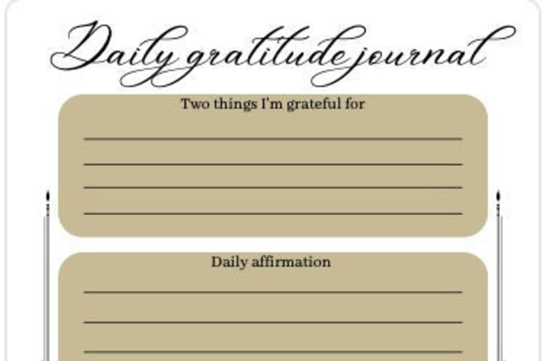 Daily Gratitude Journal Printable - Etsy