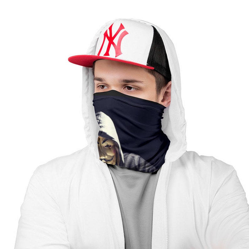 Anonymous Neck Gaiter & Face Mask Guy Fawkes V for Vendetta Etsy