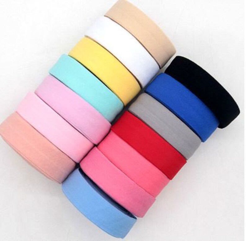 5meter 20mm Fold over Rubber Band Ribbon Elastic Band for | Etsy
