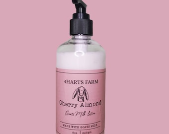 Loción de leche de cabra con cereza y almendras