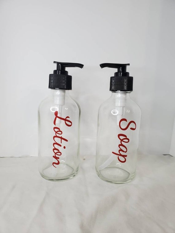 Glass Lotion Bottle with Pump
