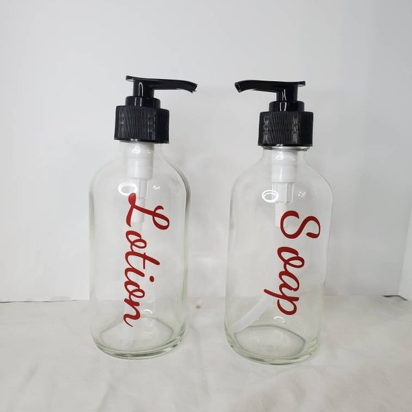 Glass Lotion Bottle with Pump