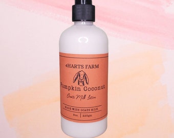 Loción de leche de cabra con calabaza y coco
