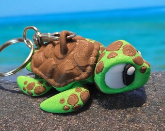 Llavero flexible de tortuga