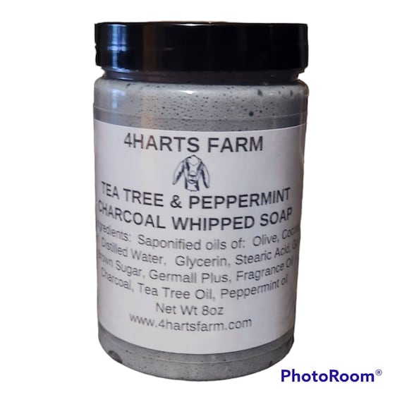 Peppermint Tea Tree Goats Milk Charcoal Cream Soap