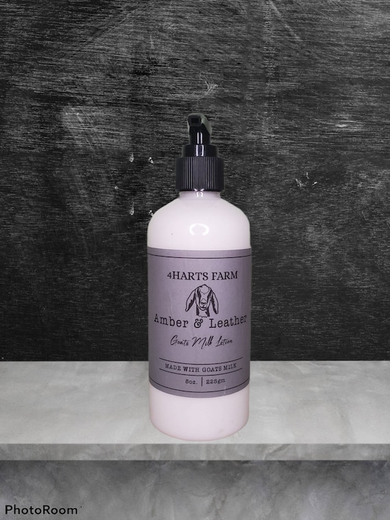 Leather and Amber Goats Milk Lotion