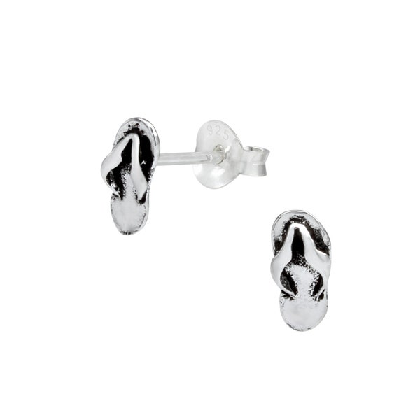 Sandals Beach Stud Earrings / 925 Sterling Silver / Hypoallergenic / Nickel and Lead Free / Minimalist Jewelry