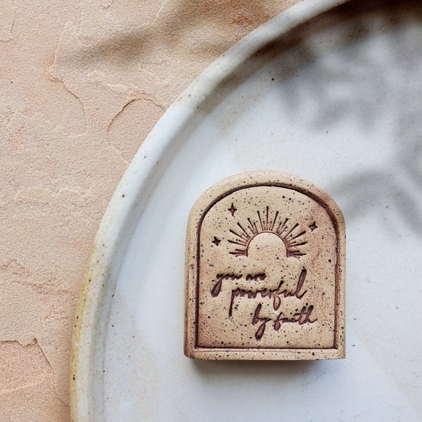 Ceramic Glazed Magnet - "You Are Powerful By Faith"