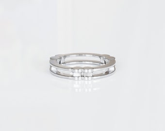 Triad Ring in Sterling Silver