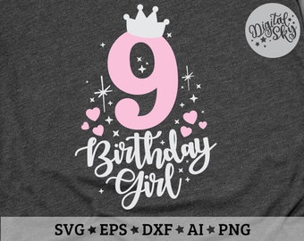 Download Ninth Birthday Svg Etsy