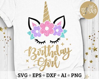 Download Unicorn Birthday Svg Etsy
